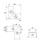 Bát nối góc 260.26.995