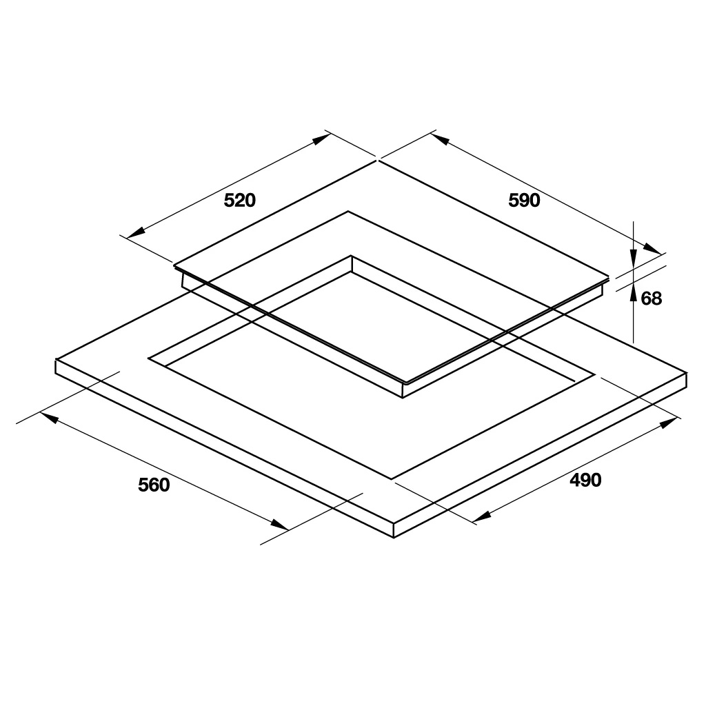 Kích thước BẾP TỪ HAFELE HC-I603D 536.61.631