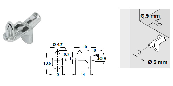 Bas đỡ kệ hafele 282.24.720